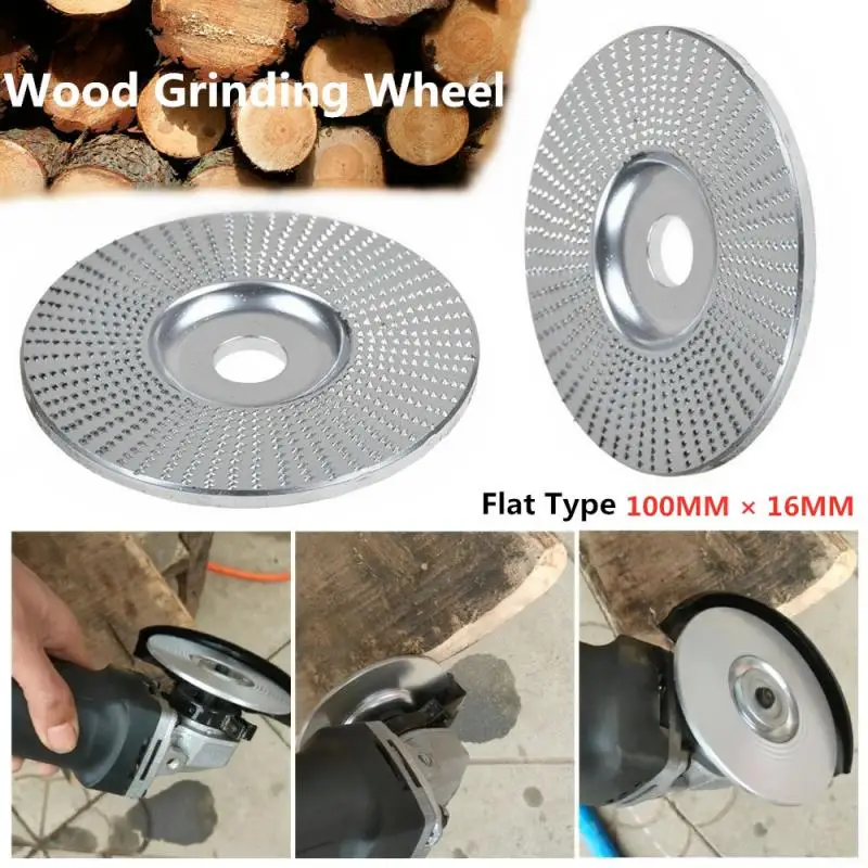 

1PC Wood Grinding Wheel Angle Grinder Disc Wood Carving Sanding Abrasive For Angle Grinder Tungsten Carbide Coating Bore Shaping