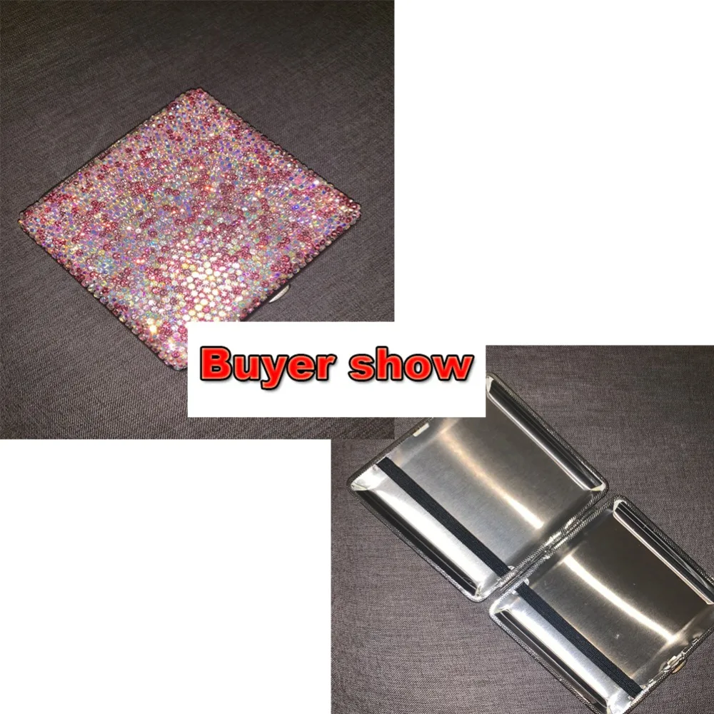 Car Storage Bag Shiny Portable Organizer Auto Storage Box Exquisite Case Holder For Cards Cigarette