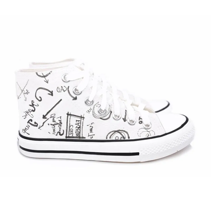 

Hand Painted Graffiti Casual Women's Canvas Shoes Spring And Summer Fashion Flat Bottom Female Sneakers New Girls Sports Shoes