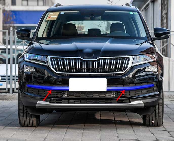 2 шт. abs для SKODA KODIAQ 2017 2018 передняя решетка декоративная яркая отделка|abs|grill trimskoda