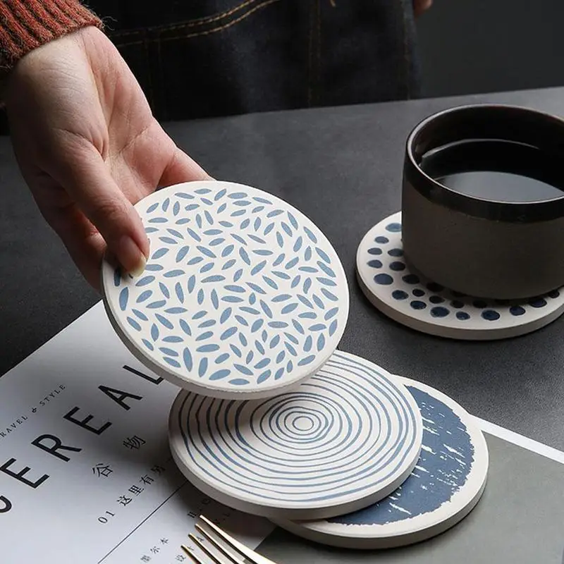 

Diatom Mud Cup Mat Heat Insulation Quick Drying Coaster Anti-Scalding Table Pad Tooth Cup Soap Anti-Skid Pad