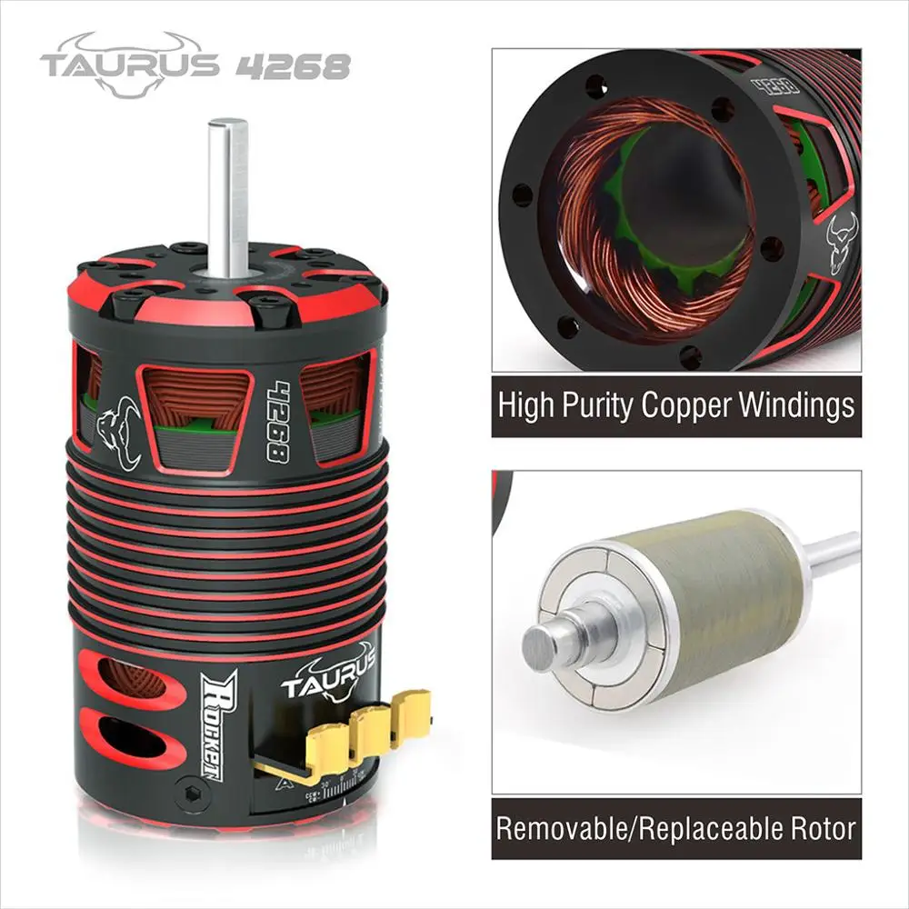 Rocket 4268 4274 V2 2700KV 2450KV 2350KV 2150KV 2000KV 1850KV 1550KV датчиками бесщеточный двигатель для 1/8 RC на