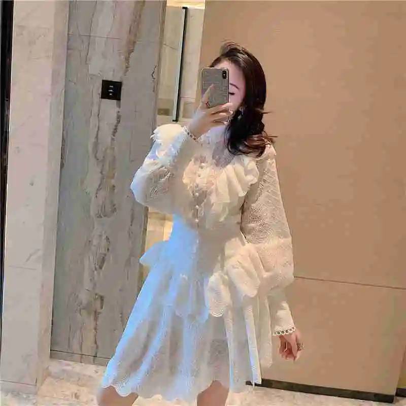 

2020 new women's autumn small fragrance lace shirt design feeling foreign style age reducing skirt fashion two piece suit