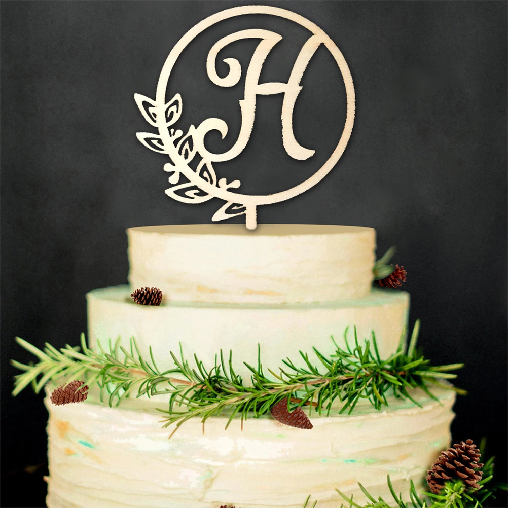 1 шт. деревенский деревянный торт с буквенным принтом топпер для торта десерт