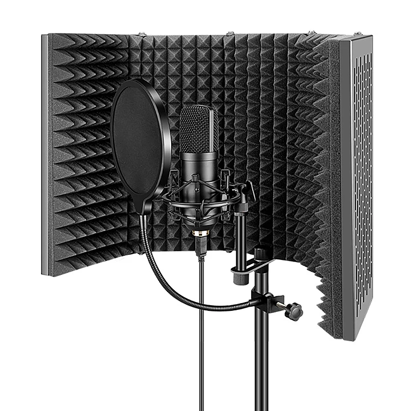 

Soundproof Cover for Recording Microphone, Small Five-Door Wind Sn, Noise Reduction Microphone Soundproof Sn