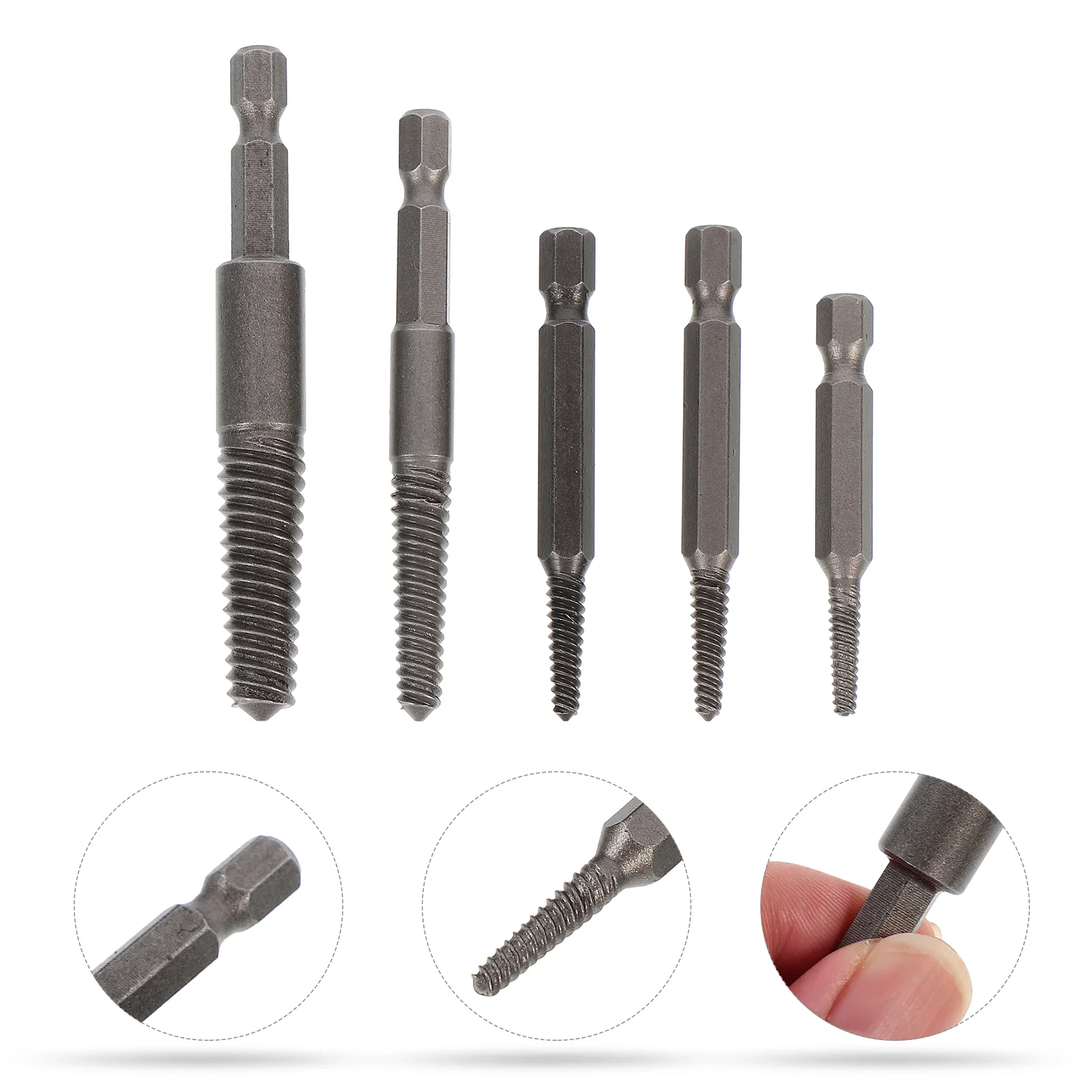 

5Pcs Damaged Bolt Screw Extractor Broken Bolt Screw Extractor Remover Tool
