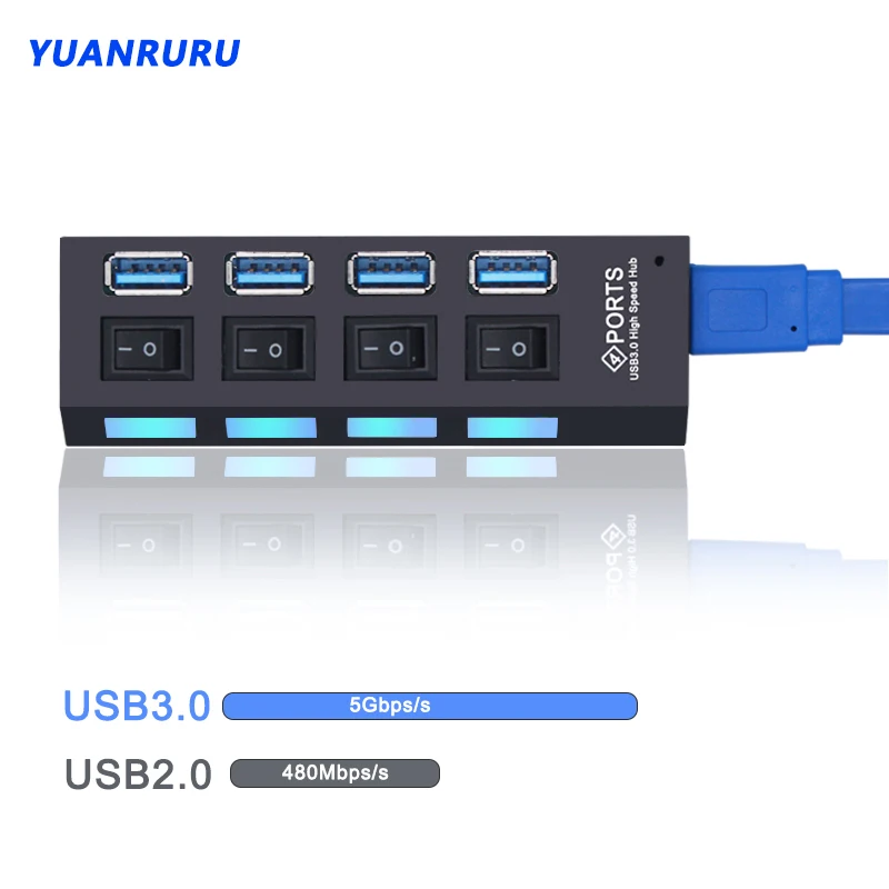 3 0 usb hub multi usb splitter usb multi hub usb 3 hub use power adapter 47 port 2 0 usb port with switch computer accessories free global shipping