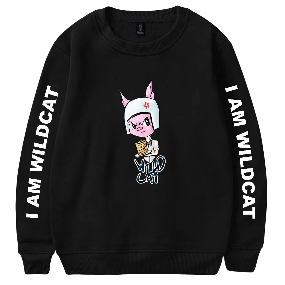 

New I Am Wildcat 2D Print O-Neck Sweatshirt Harajuku Men/Women Tops Boys/Girls Anime fans Fashion Clothes Round neck Outwear