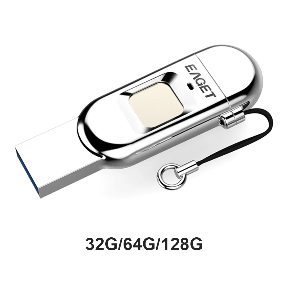 Eaget FU68 зашифрованный флеш накопитель USB с отпечатком пальцев 32G/64G/128G 3 0/Type C Флешка