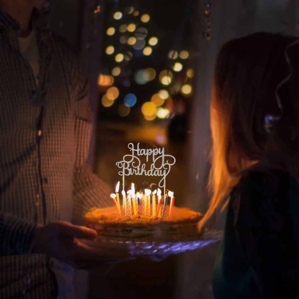 15 шт Золотой Серебряный кекс торт Топпер С Днем Рождения Торт Топ флаги для любви