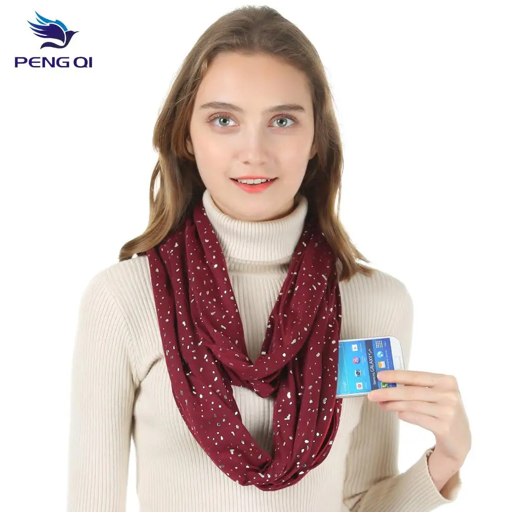 Зимний теплый Слюнявчик с блестками для детей карманами и Reis Infinity Sjaal Vrouwen wrap Met