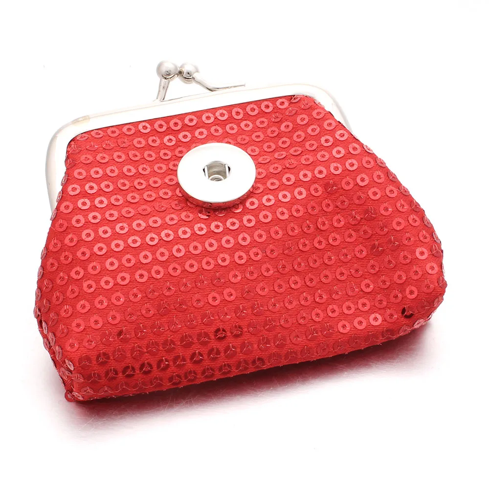 Модные кошельки для мелочи с застежкой кнопкой и блестками 18 мм|Браслеты шармами|