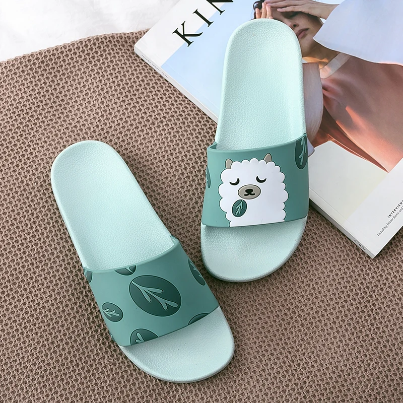 

Fashion Women Slippers Summer Slides Cute Cat Cartoon Platform Sandals Slip On Flip Flops Beach Bathe Zapatillas Mujer