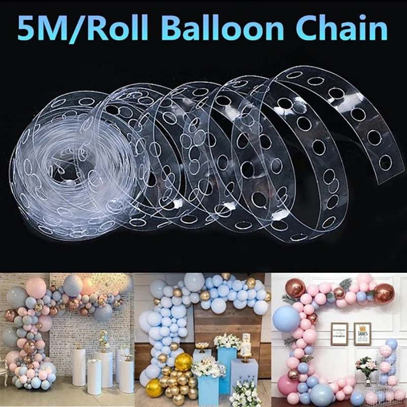 

Balloon accessories modeling tool plastic balloon chain Birthday wedding party decoration ribbon balloon clip seal chain arch