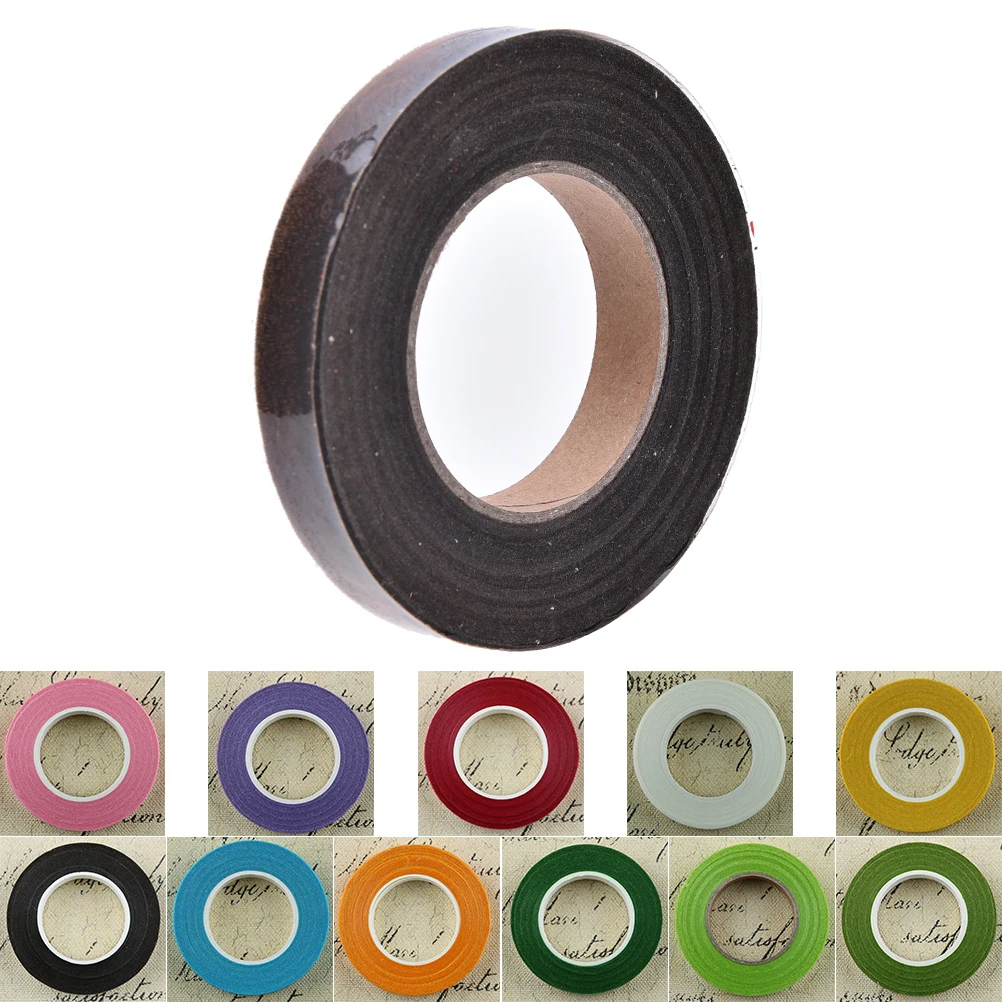 

30 Yard Multicolor Corsages Buttonhole Flower Stamen Wrap Florist Floral Stem Tape Resealable Wrap DIY Decorative Tape