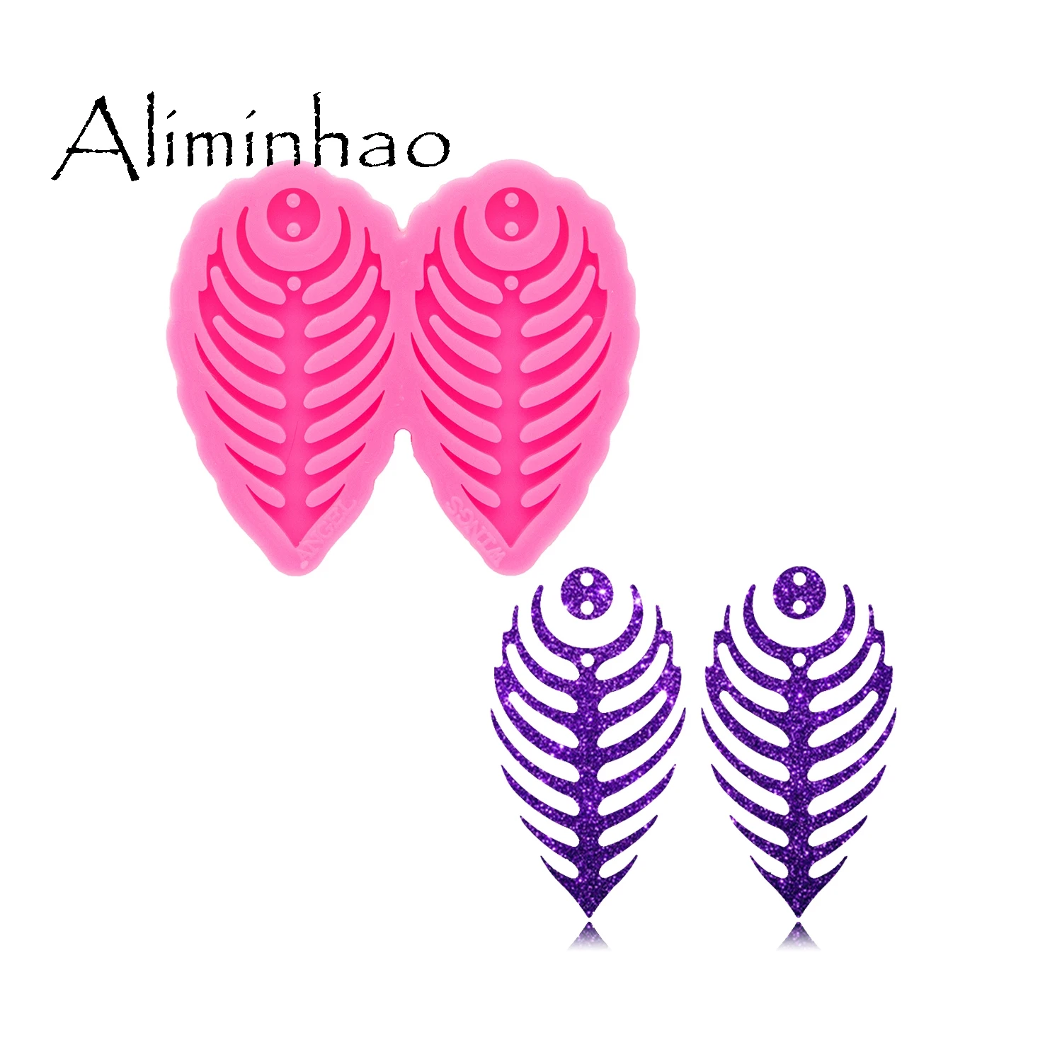 DY0664 Super Glossy Resin Fish bone Earrings Mold Epoxy Craft Silicone Moulds Polymer Clay DIY Jewelry Making |