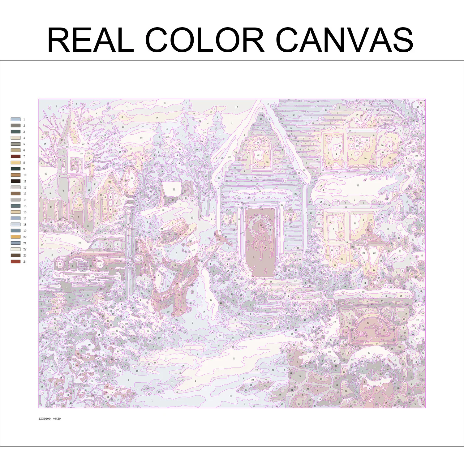 Набор для рисования по номерам на холсте снег без рамы | Дом и сад