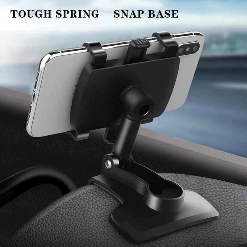 

Car Dashboard Phone Holder for Car Clip On Car Mount 360 Degree Rotation Adjustable Automobile Cradle for Smartphone 3-7 inch