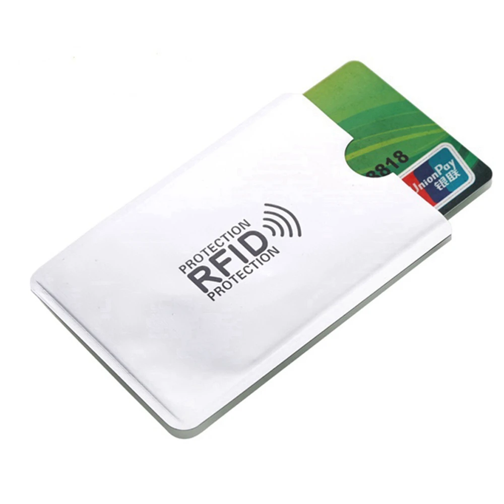 7Pcs Anti Rfid Wallet Blocking Reader Lock Bank Card Holder Id Bank Card Case Protection Metal Credit NFC Holder Aluminium images - 6