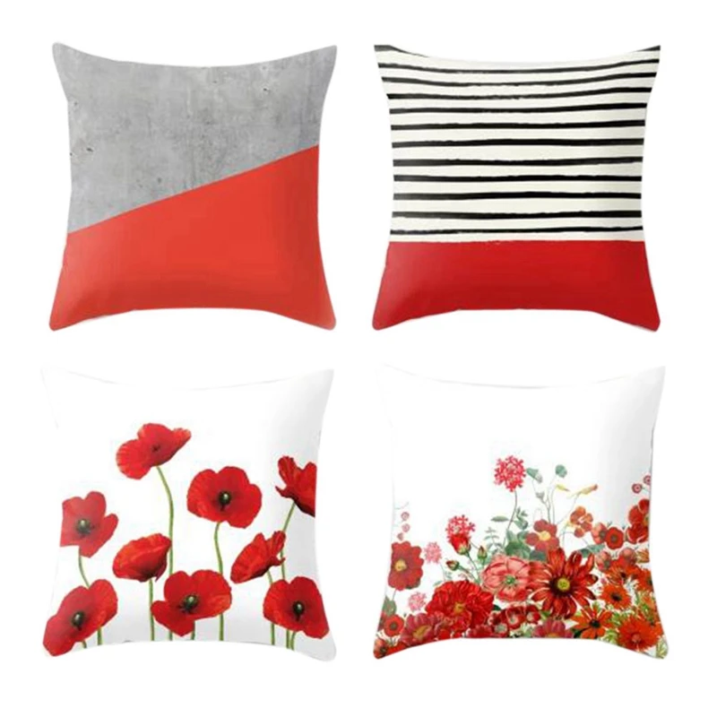 

Наволочки с милым геометрическим принтом, наволочки для подушек, декоративный современный чехол для диванных подушек в скандинавском стил...