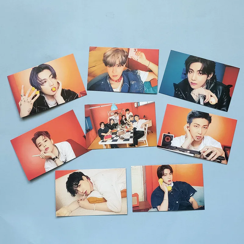 

New Kpop Bangtan Boys Butter Album JK V Clearly PhotoCard Lomo Cards Premium Photos Fan Collection Picture Cards 8.5*5.4cm