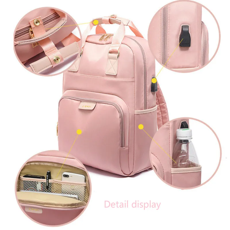 Mochila Feminina женский розовый рюкзак для ноутбука 14 15 дюймов женские школьные сумки