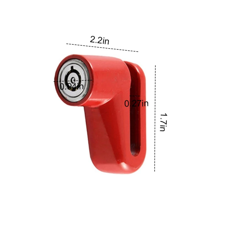 Замок с дисковым замком для мотоцикла велосипеда скутера + ключ безопасности