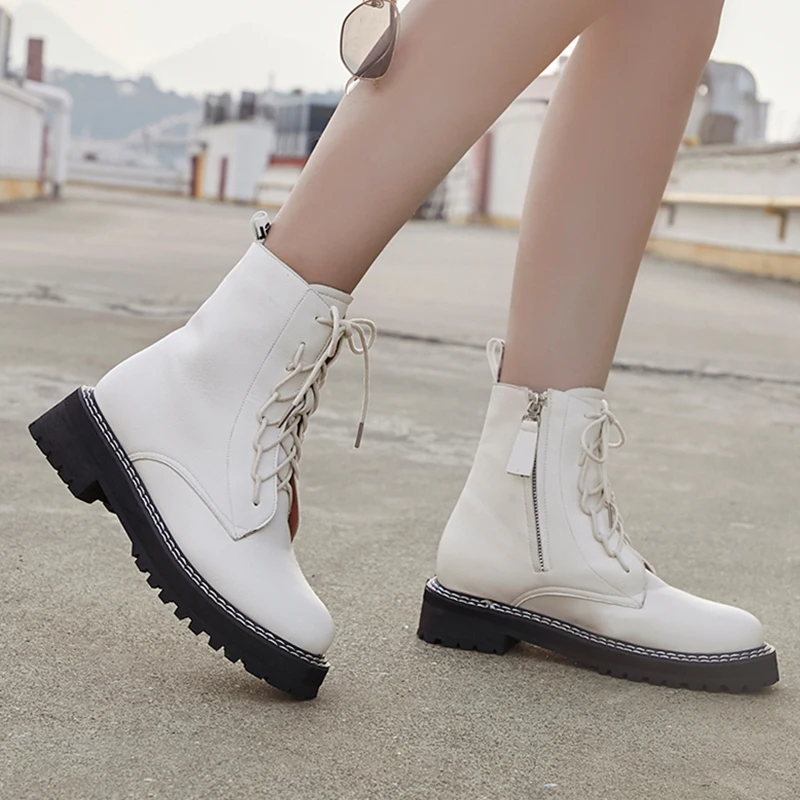 Женские мотоциклетные ботинки из искусственной кожи коллекция 2019 года сезон