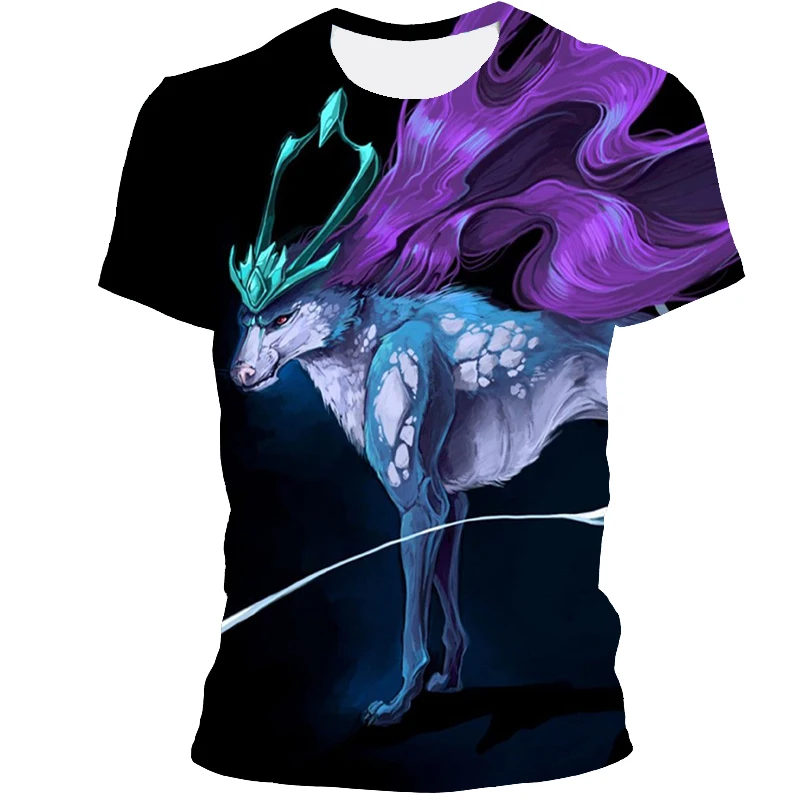 

New cartoon t-shirt street clothing movie t-shirt 2021 men 3D printing interesting anime casual wear