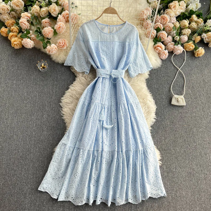 ALPHALMODA богемное платье из хлопка