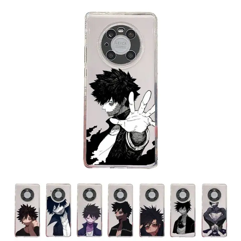 

De Boku No Hero Academia Phone Case Transparent For Huawei honor V 40 30 20 X note 10 pro lite max s Soft TPU Clear Mobile bags