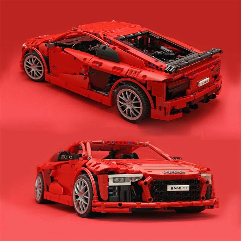 Technic RC Supercar AuDi R8 MOC набор деталей кирпича для MOC 4463 Строительные блоки Набор игрушек DIY развивающий Детский Подарок Brinquedo