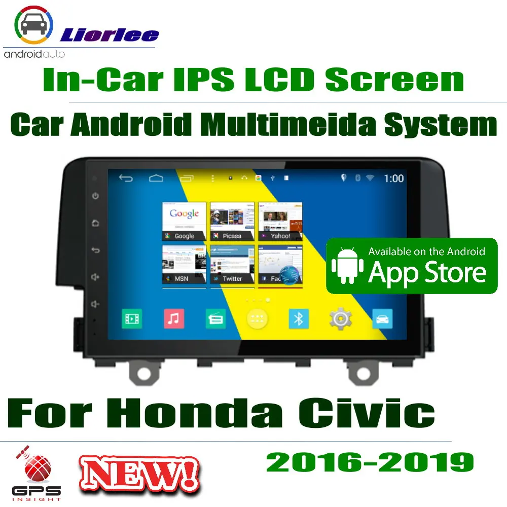 Carplayer Android System Core A53 PX5 9 &quotHD IPS LCD экран для Honda Civic 2016 ~ 2019 радио плеер GPS Navi