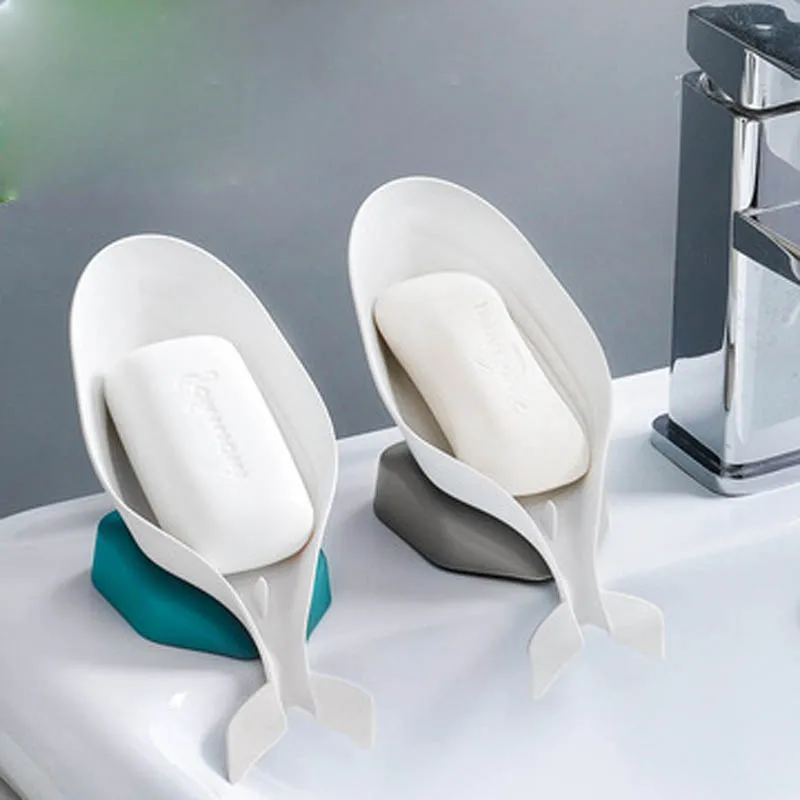 

Creative Whale Soap Box Bathroom Soap Box Plastic Soap Holder Suction Cup Soap Box Without Perforating