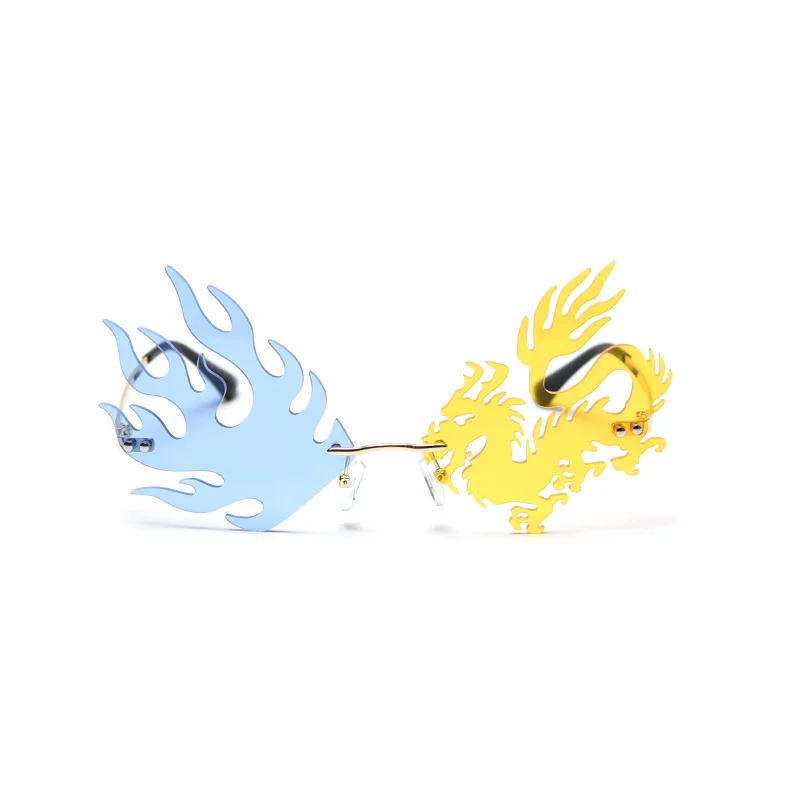 Солнцезащитные очки YCCRI для мужчин и женщин без оправы вогнутые вечерние