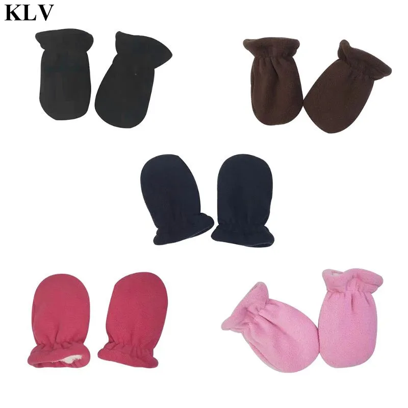 KLV Модные Новые Детские флисовые перчатки Осень Зима Лыжные детские варежки