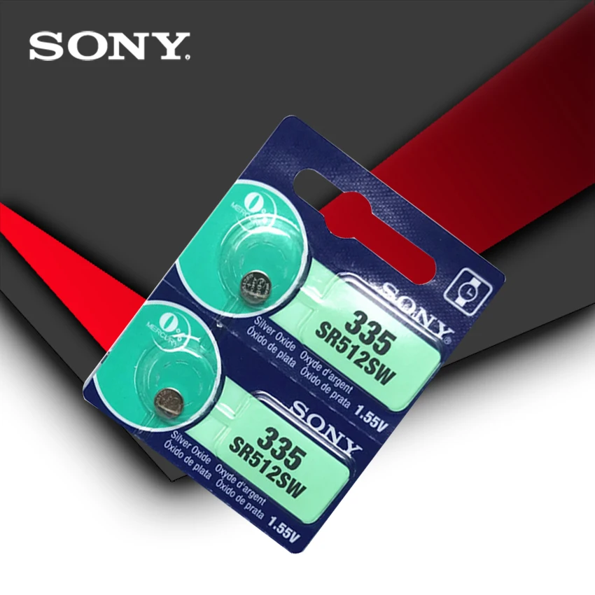 5 шт. Sony 100% оригинальный 335 SR512SW 1 55 в кнопочный элемент серебряного цвета сделано