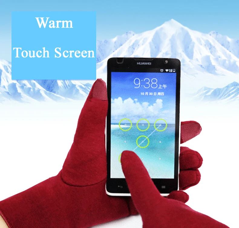 

New Fashion Riding Windproof Internal Plush Warm Catch Velvet Gloves Women Outdoor Gloves Spring Winter Gloves Warm Touch Screen