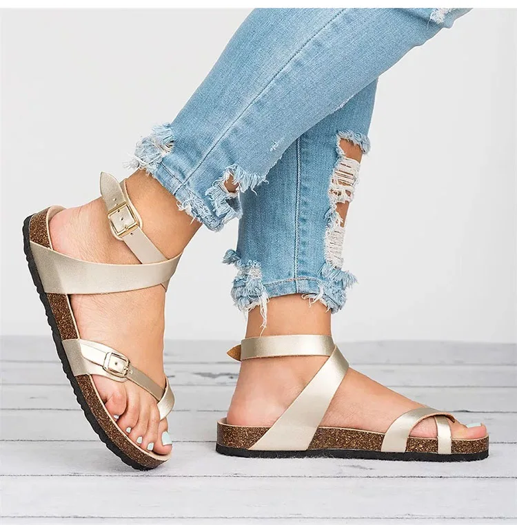 

MoneRffiSummer Casual Shoes Women Sandals Flat Beach Shoes Flop Ladies Sandals Shoes For Woman Chaussures Beach Shoes