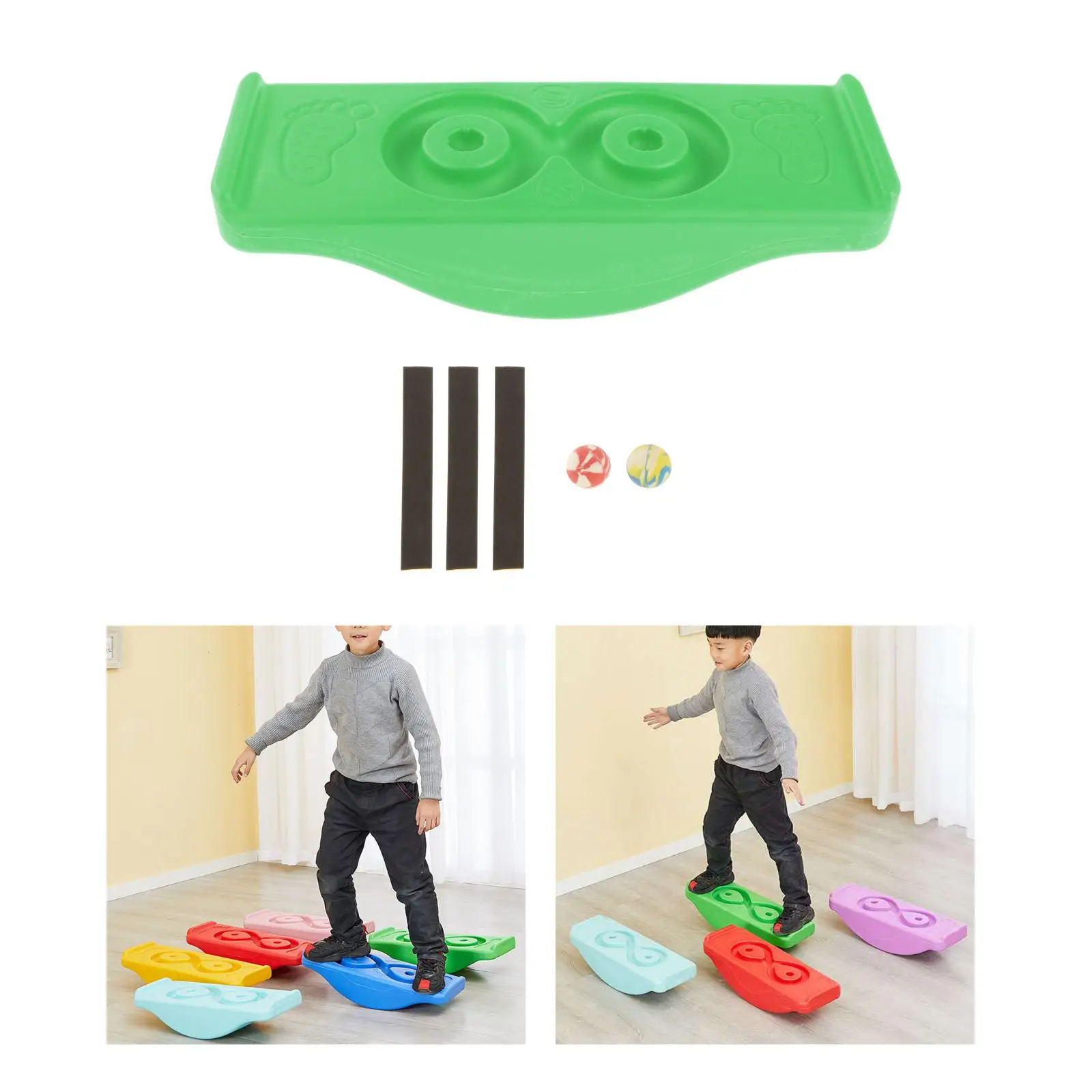 Wobbly Balance Board Sports Outside Children Kids Exercise Indoor Outdoor Seesaw Toy |