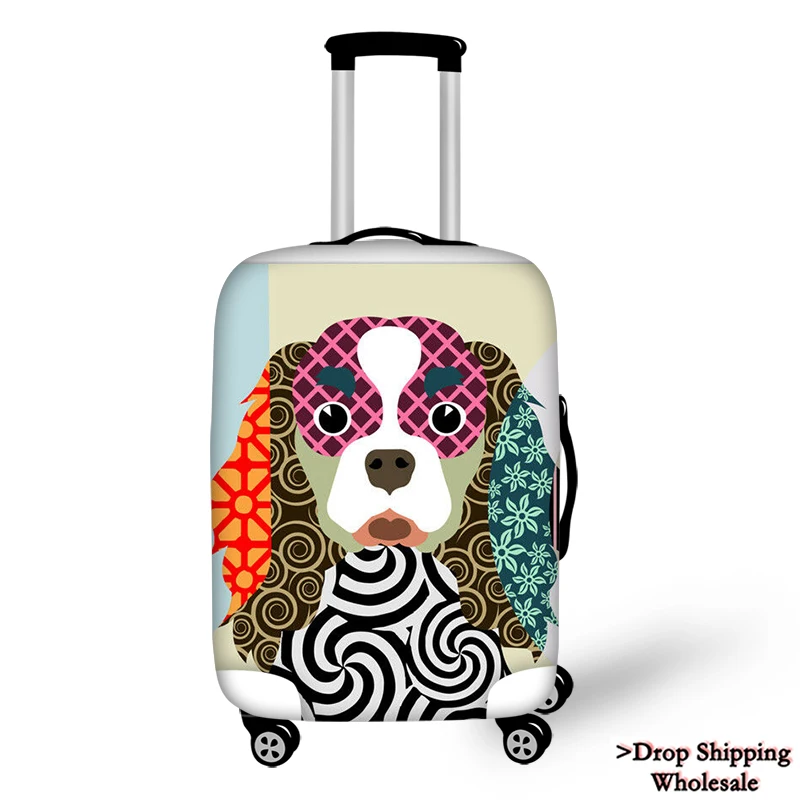 Чехол для чемодана эластичный с милым принтом &quotкавалер Кинг Чарльз&quot | Багаж и