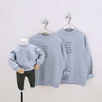 matching family outfits autumn winter casual letters thicken sweatshirts for mom and daughter clothes dad and son pullover new