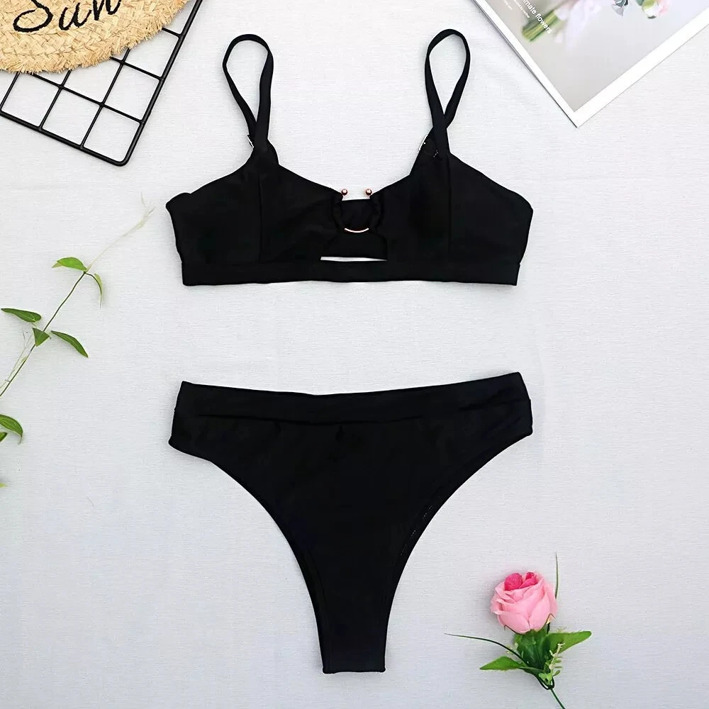 2020 Сексуальное Женское бикини с высокой талией леопардовым принтом летний