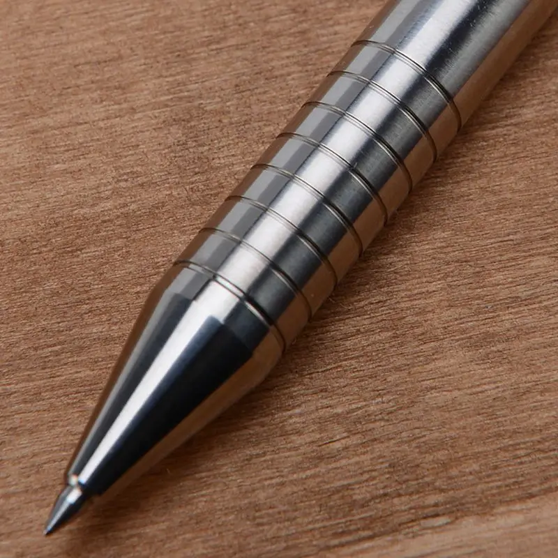 

Solid Titanium Alloy Gel Ink Pen Vintage Bolt Action Writing Tool Stationeries