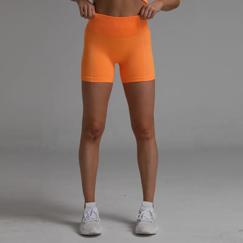 Леггинсы 2020 однотонные шорты для йоги тренировок эластичные бесшовные фитнеса и