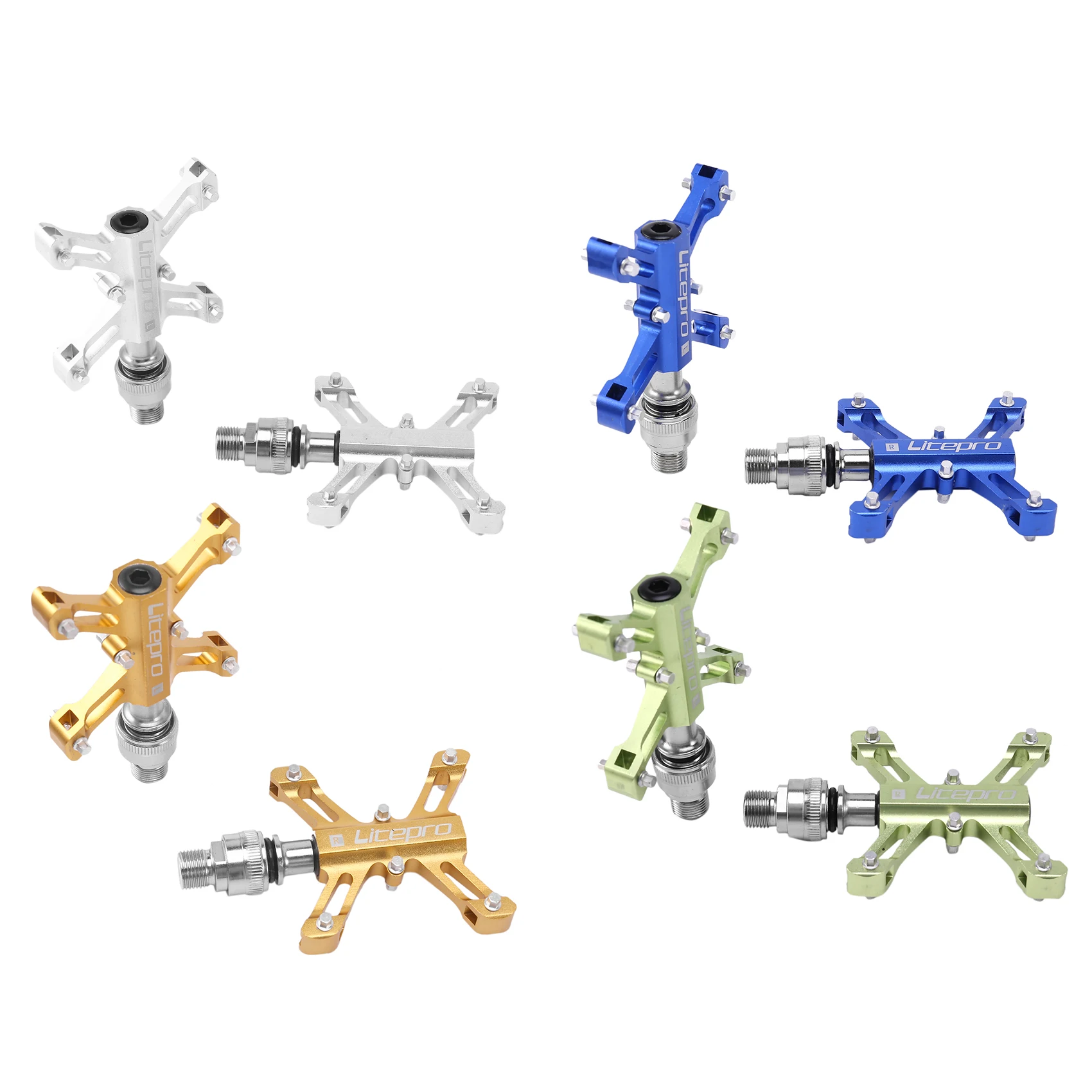 

Litepro for Brompton Quick Release Pedal Aluminum Alloy Ultralight Hollow Folding Bike Bearing Pedal