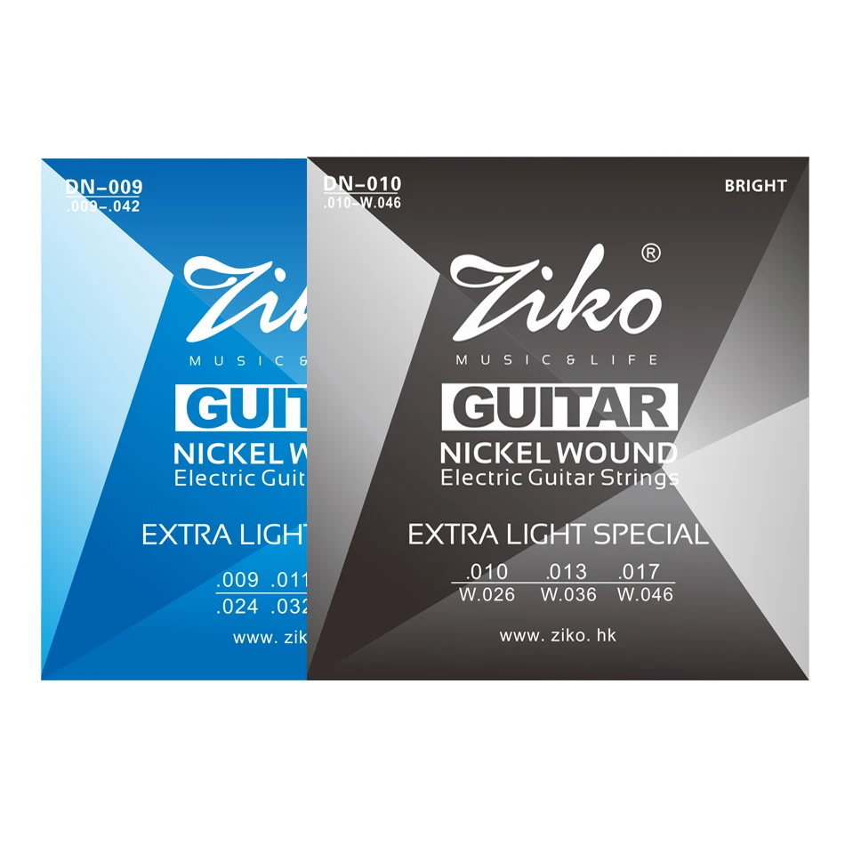 ziko dn serie elektrische gitarre saiten extra licht 009 042 und 010 046 zoll nickel wunde hexangon legierung core free global shipping