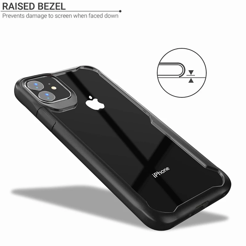 Защитный чехол OMEVE для iPhone 11, Гибридный ТПУ жесткий защитный чехол, прозрачная задняя крышка для iPhone 11, бампер, чехол для iPhone11, чехлы для телефонов