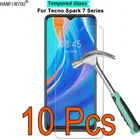 10 шт.лот для Tecno Spark 7 7T Pro 7P 9H твердость 2.5D Закаленное стекло пленка защита для экрана