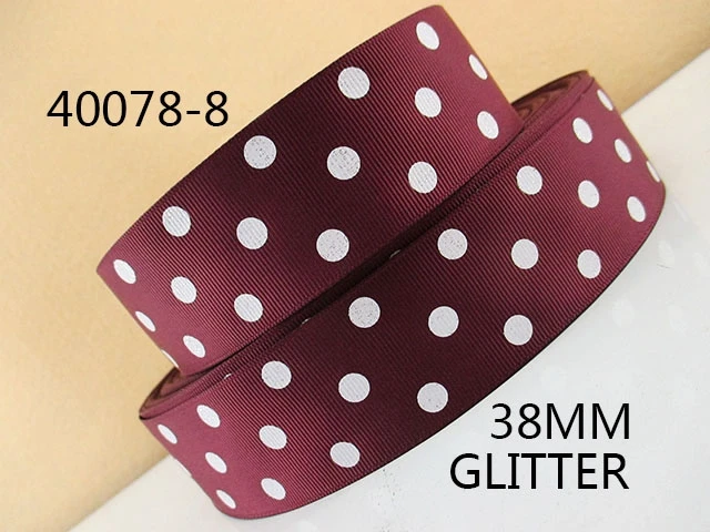 David accessories 1," 38 мм точка печатная Полиэстеровая корсажная лента 5yds, материалы для ручных поделок, Свадебная подарочная упаковка, 5Yc3334 - Цвет: 1040078008